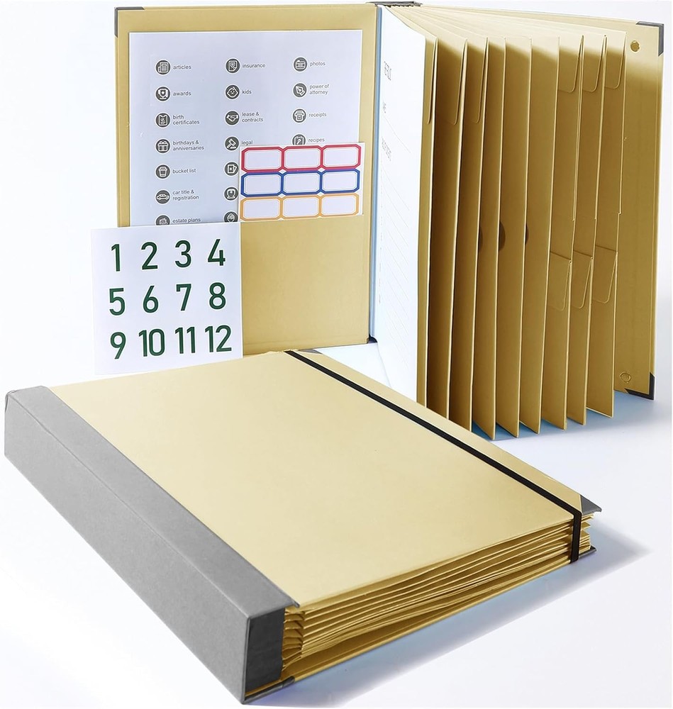 Document Organizer | Expanding File Folder for Important Papers, Passports, B...