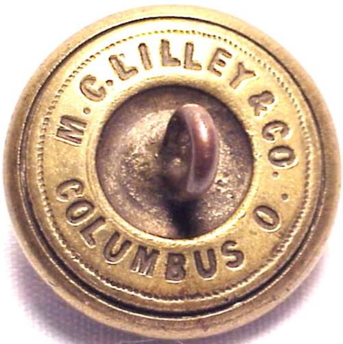 Indian War - OHIO UNION SHIELD COAT BUTTON Showing Sun & Wheat Fields