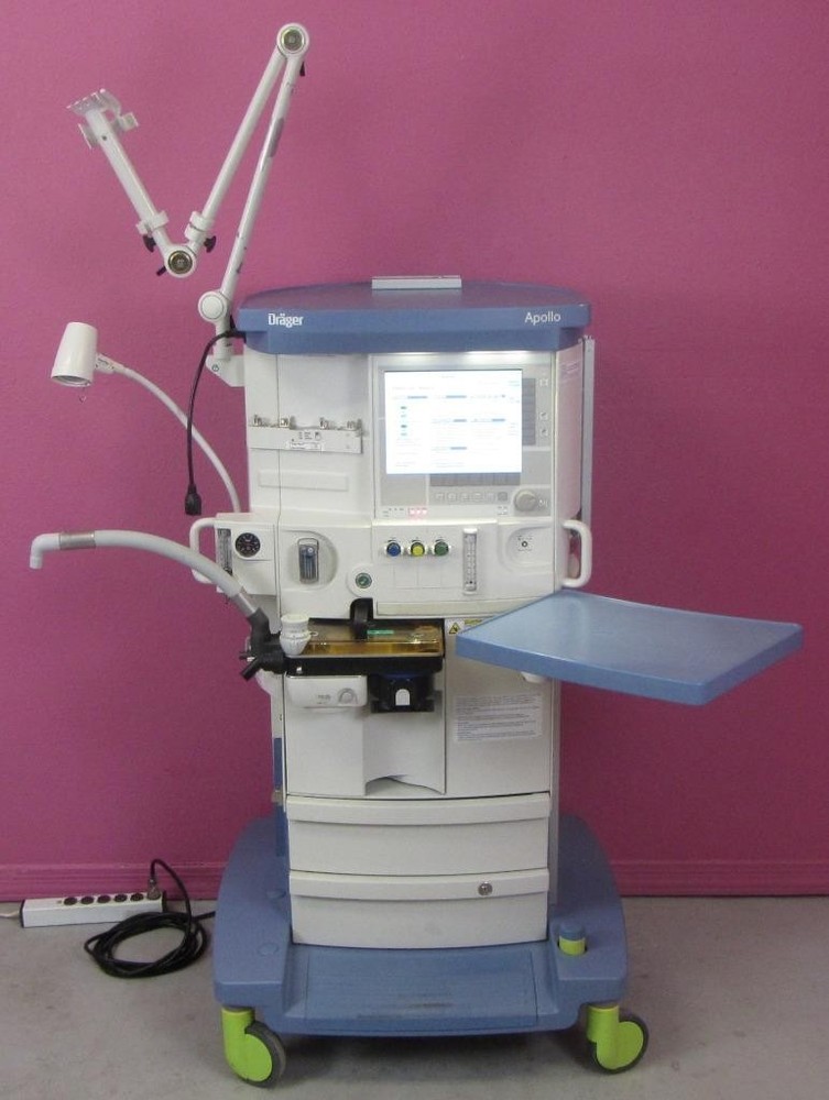Drager Apollo Continuous Flow Anesthesia Machine w/ Breathing System & Module