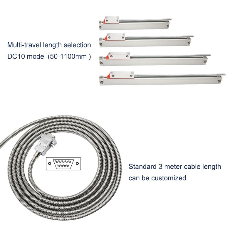 DC10 Digital Optical Linear Scale Ruler 0.005mm Linear Encoder 50-1100mm #sz