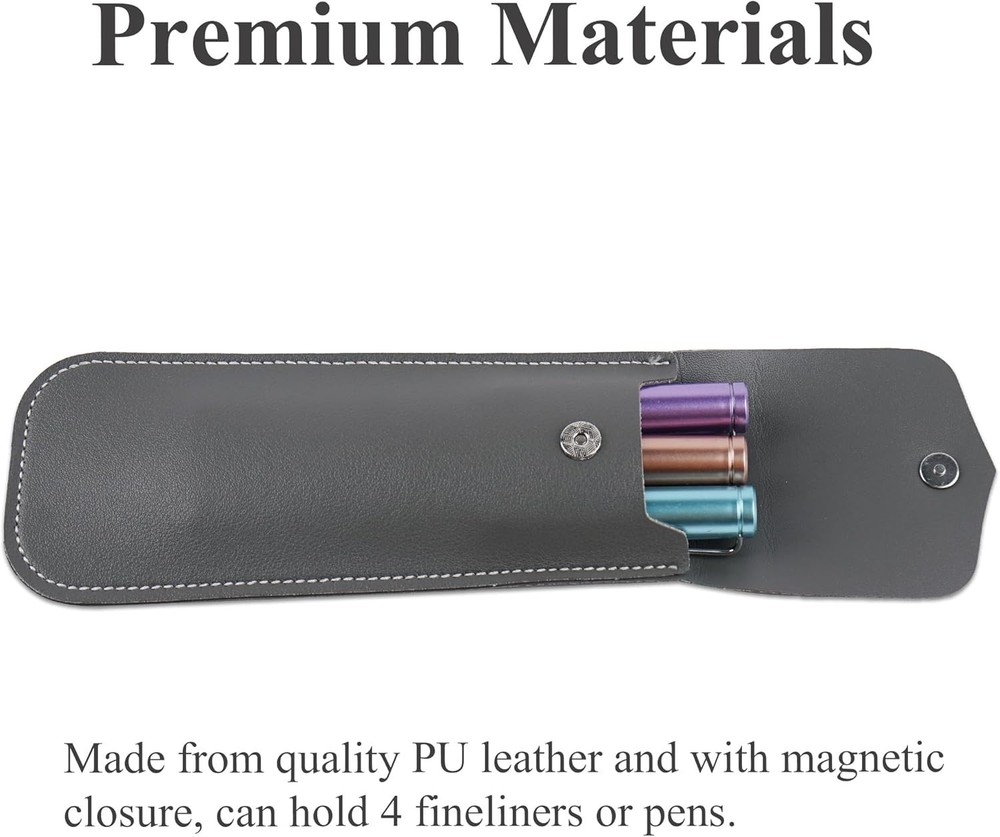 Multi-Functional Grey Pen Holder for Notebooks - Elegant and Practical Design
