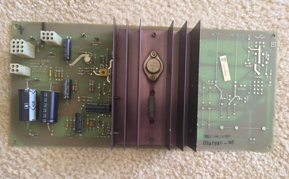 Original Atari Regulator Audio 11 Board A035435 Games Arcade Untested