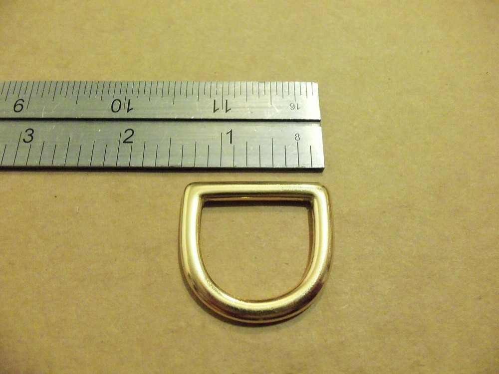 1" Solid Brass Cast D Rings (Pack Of 10)