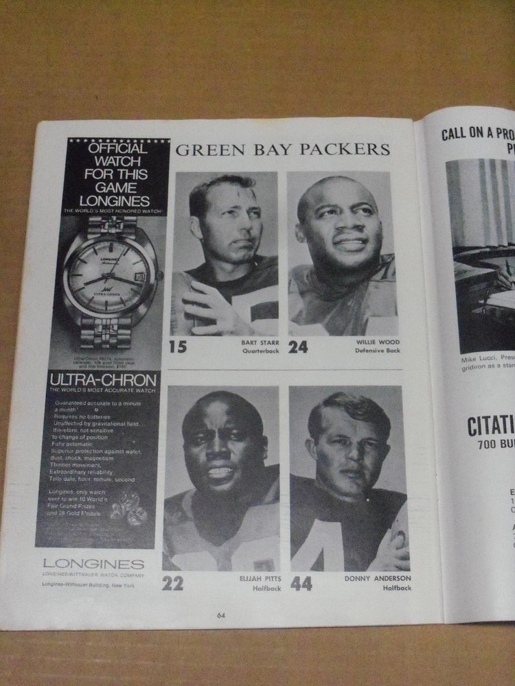 August 30, 1969 Cleveland Browns Doubleheader Program, Packers, Bears, Bills
