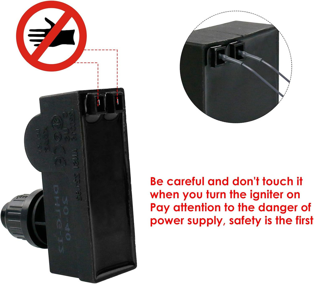 Push Button Grill Ignitor 2 Outlet Electronic Igniter Kit for Charbroil Advantag