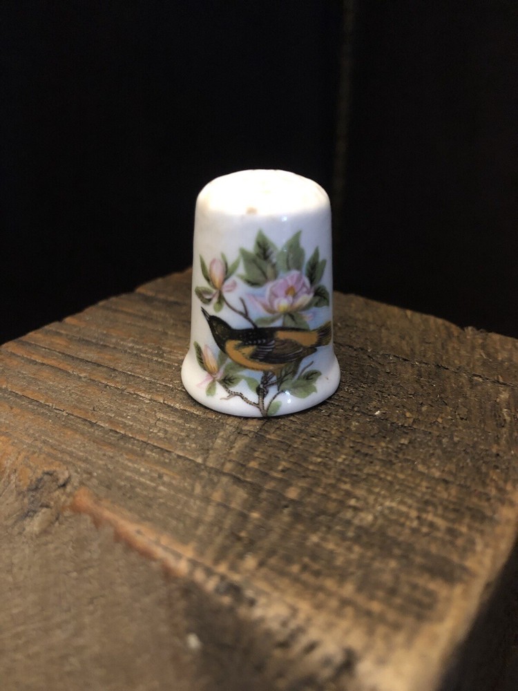 Four Vintage Bone China Thimbles