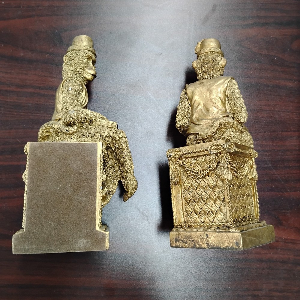 Gold Monkey Bookends Moroccan Scholar Fez Hats