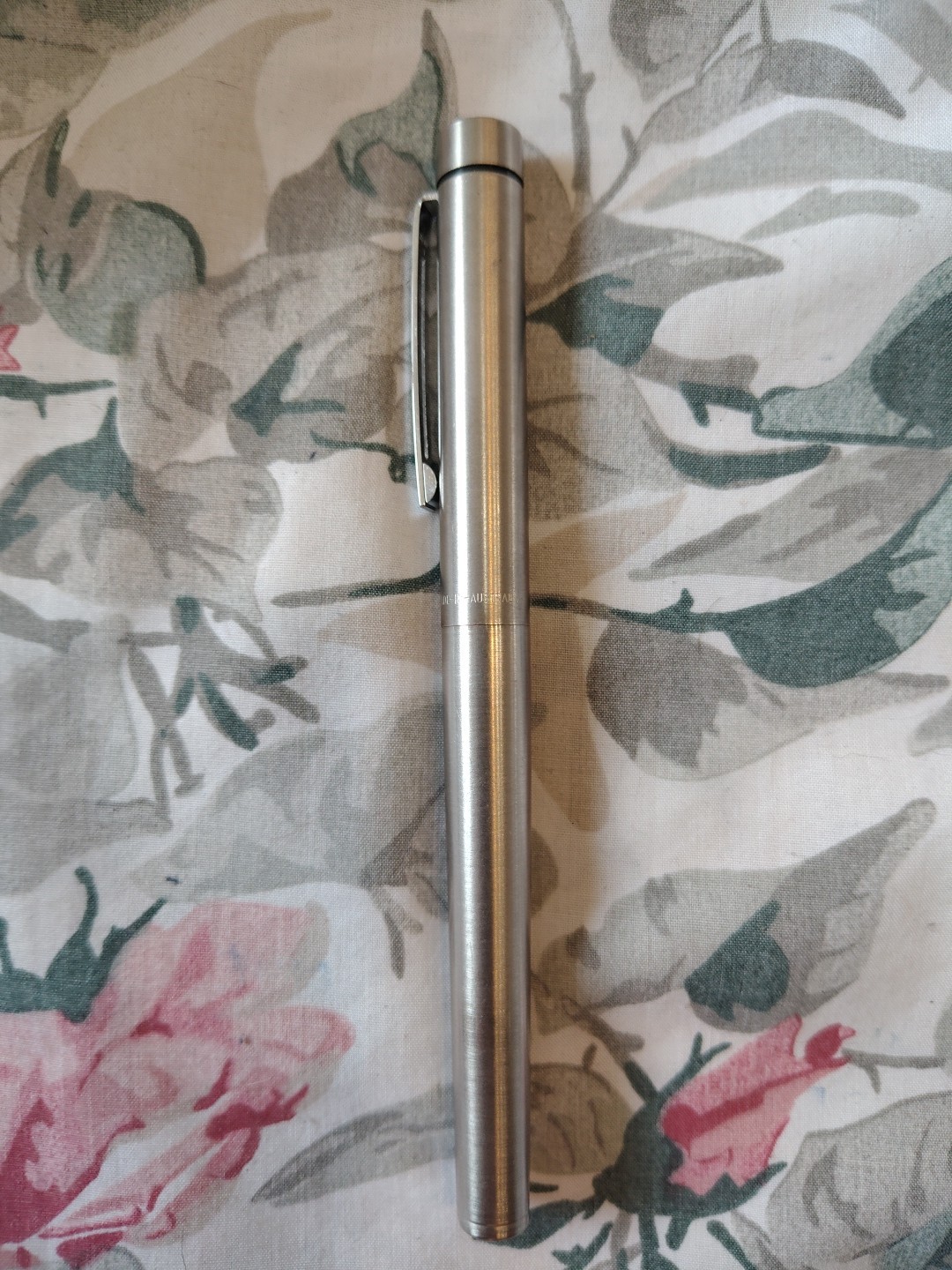 Sheaffer Targa Brushed Stainless Steel Fine Nib Fountain Pen Australia