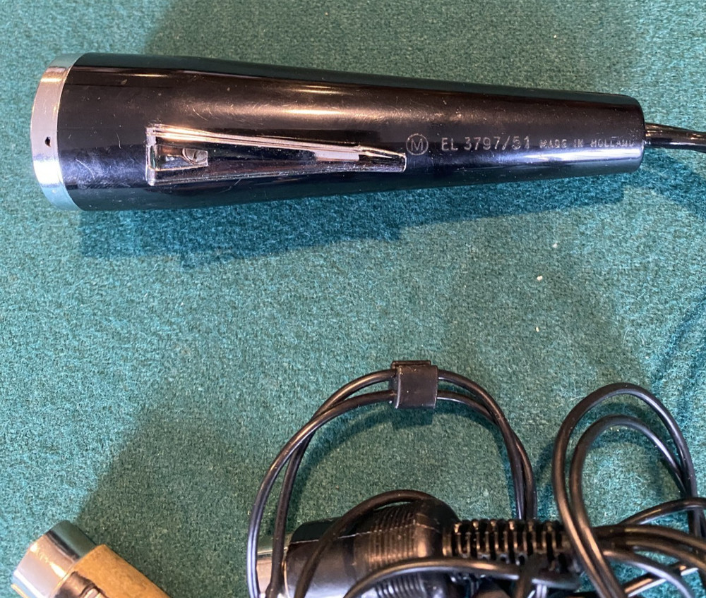 Vintage PHILIPS EL 3797/51 (Holland) Microphone - Untested