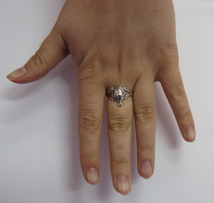 Genuine Sterling Silver Ring Solid 925 Turtle Perfect Quality Empress R001249