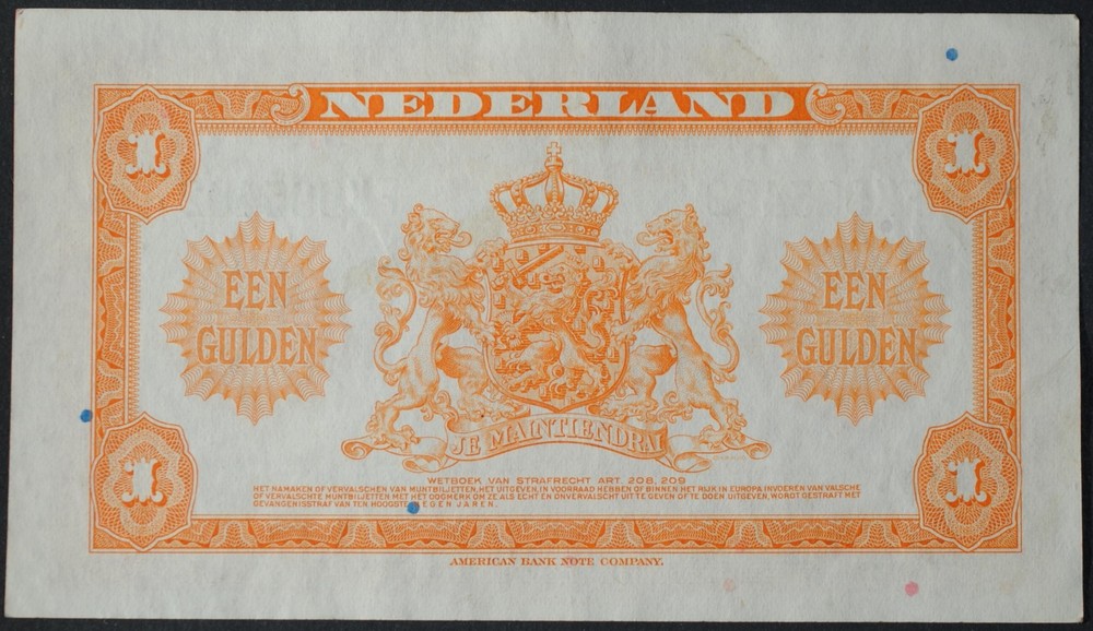 Netherlands P64a Gulden AU