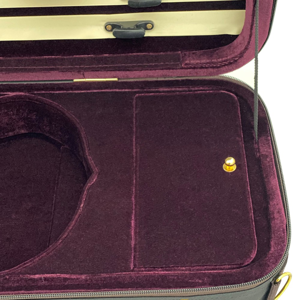 D'Luca Oblong Violin Case Burgandy 1/2