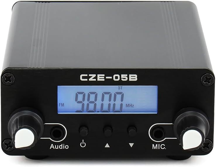 Long Range FM Radio Transmitter Stereo Mini Radio Station with 3.5mm Mic Audio