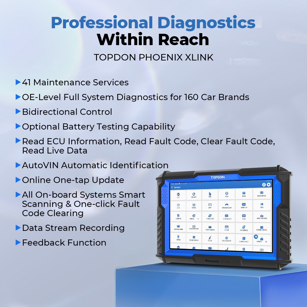 TOPDON Phoenix Xlink Cloud-Based Programming & Coding Tool Diagnostic Scanner