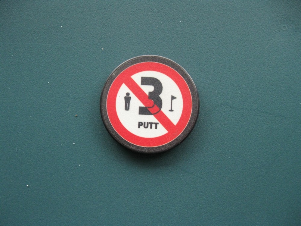 Ping GOLF  "NO 3 PUTT"   Ball Marker  NEW