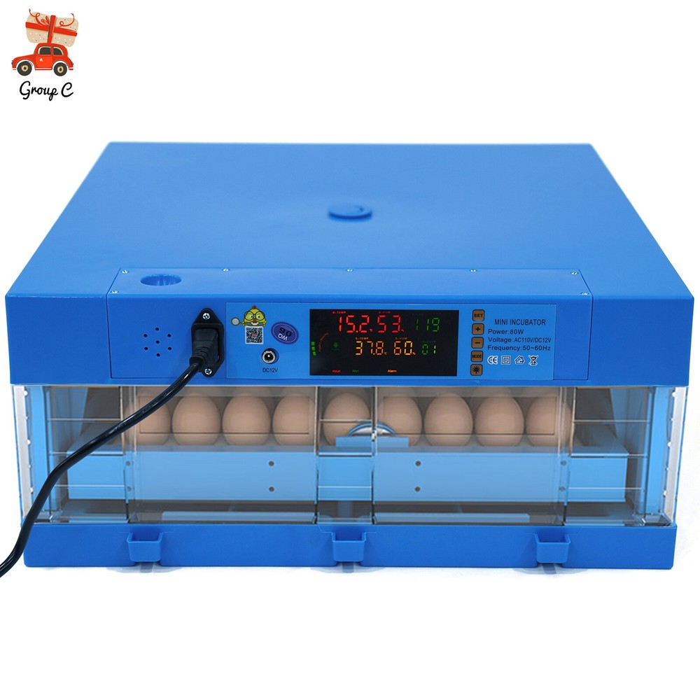 64 Eggs Digital Incubator with Fully Automatic Egg Turning Humidity Chicken Duck