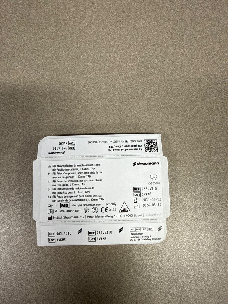 New straumann RB impression post- closes tray