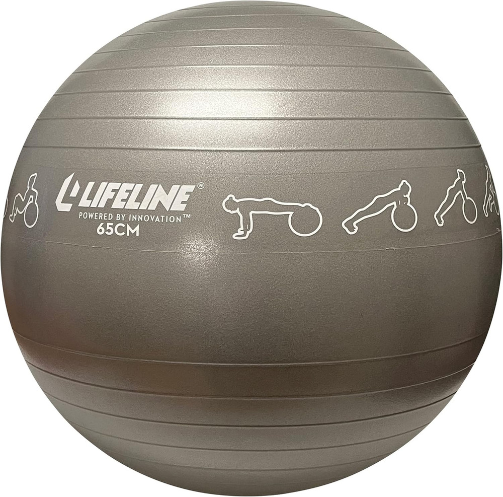 Fitness Exercise Ball with Workout Guide – Burst-Resistant Stability Ball with P