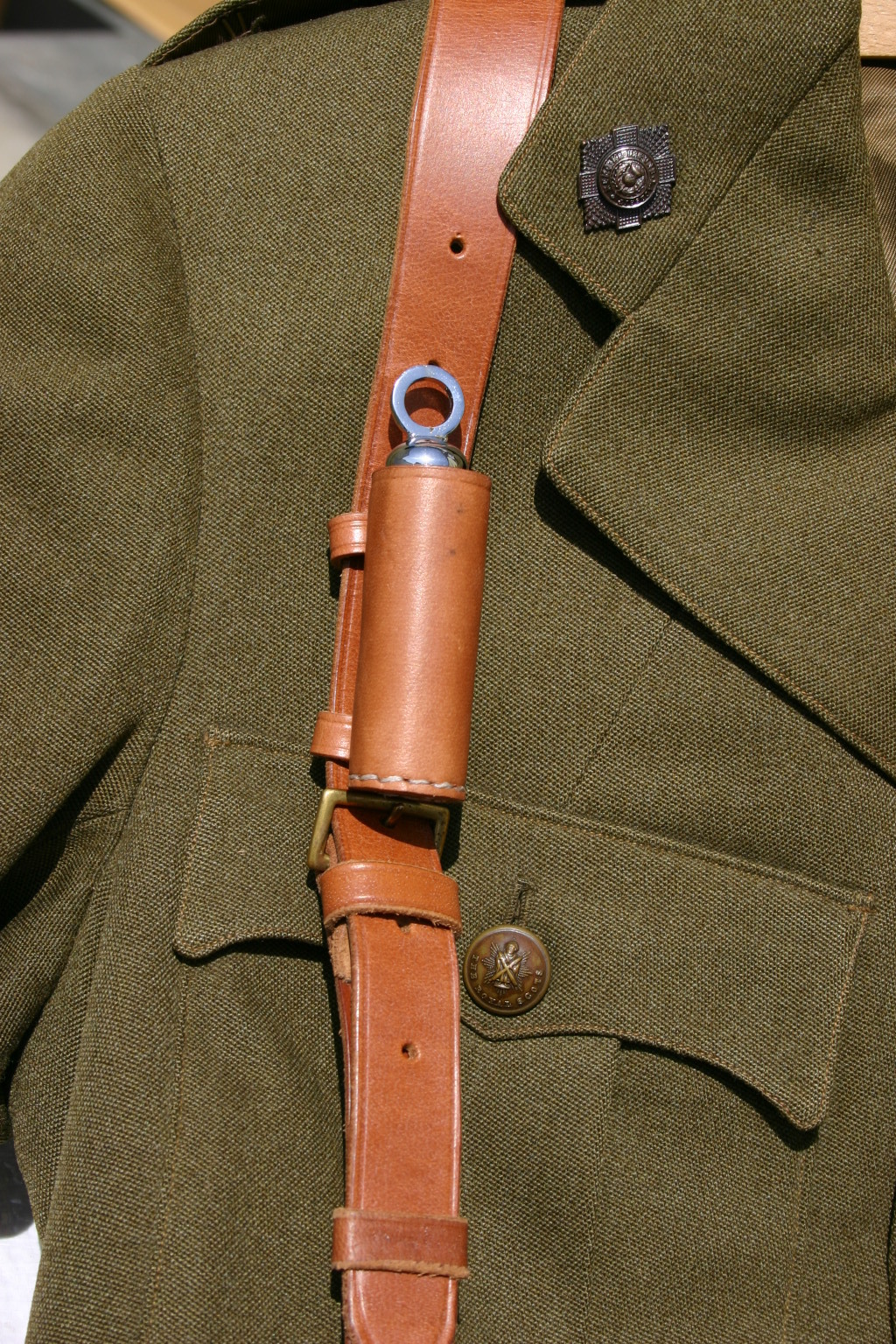 Whistle and Leather Pouch for Sam Browne Belt