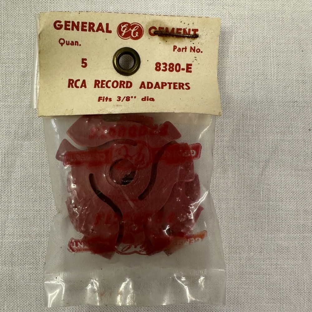 General Cement RCA Record Adapters No. 8380-E Fit Regular Shafts