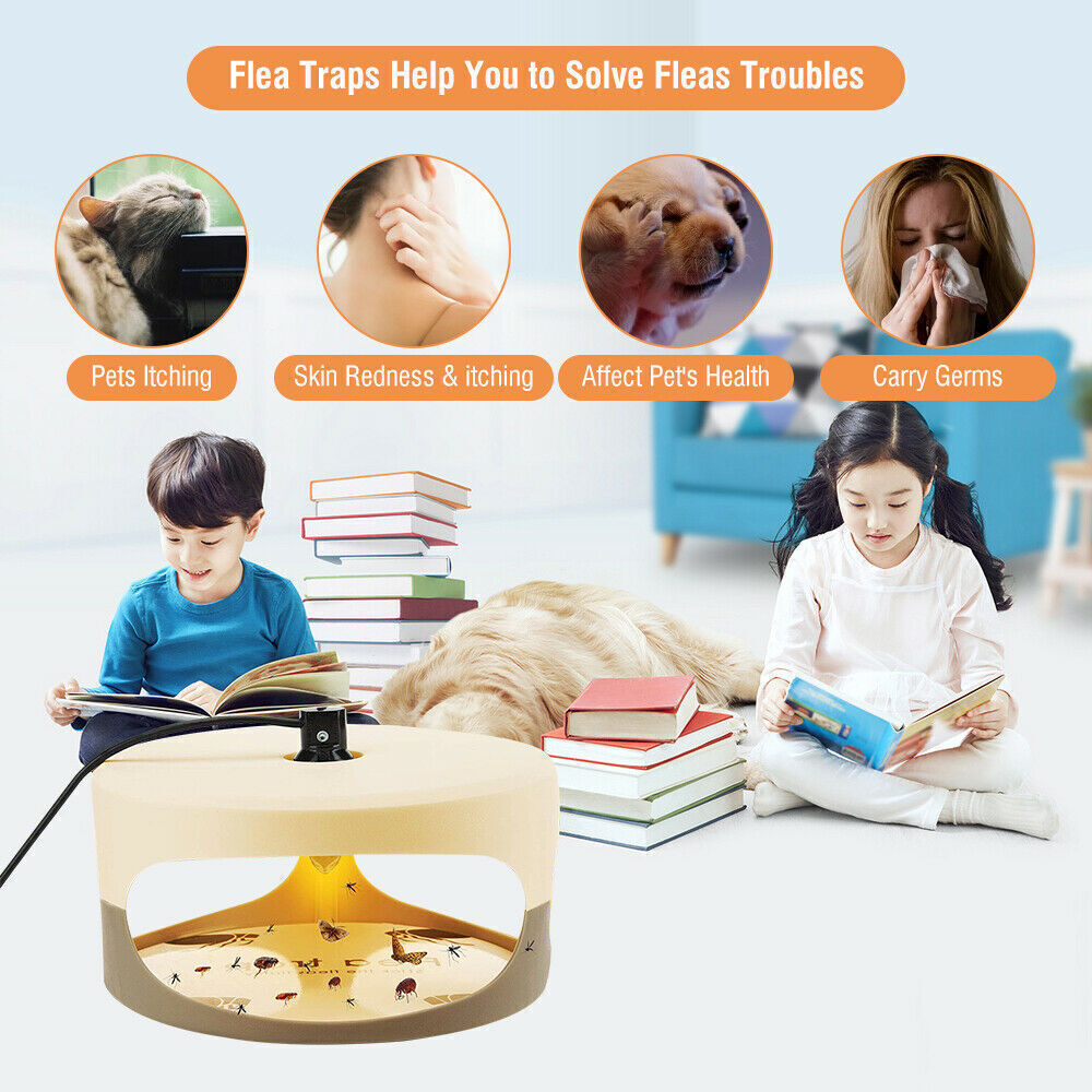 1/2pcs Sticky Flea Trap Flea Bed Bug Trap Killer Pad With Glue Discs Indoor