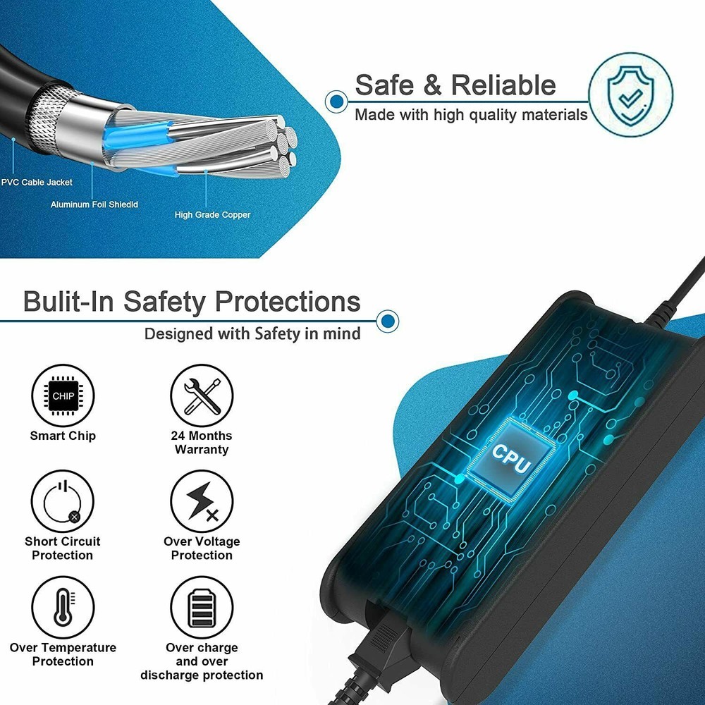 AC Adapter Power Charger For Dell Latitude E5400 E5410 E5430 E5500 E5510 E5530