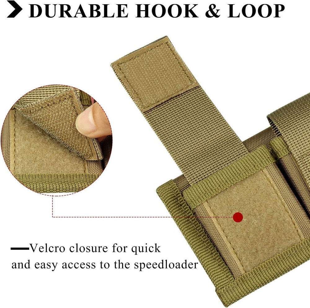 Speedloader Pouch Case Holder Nylon Tactical Double Speedloader Belt Universal