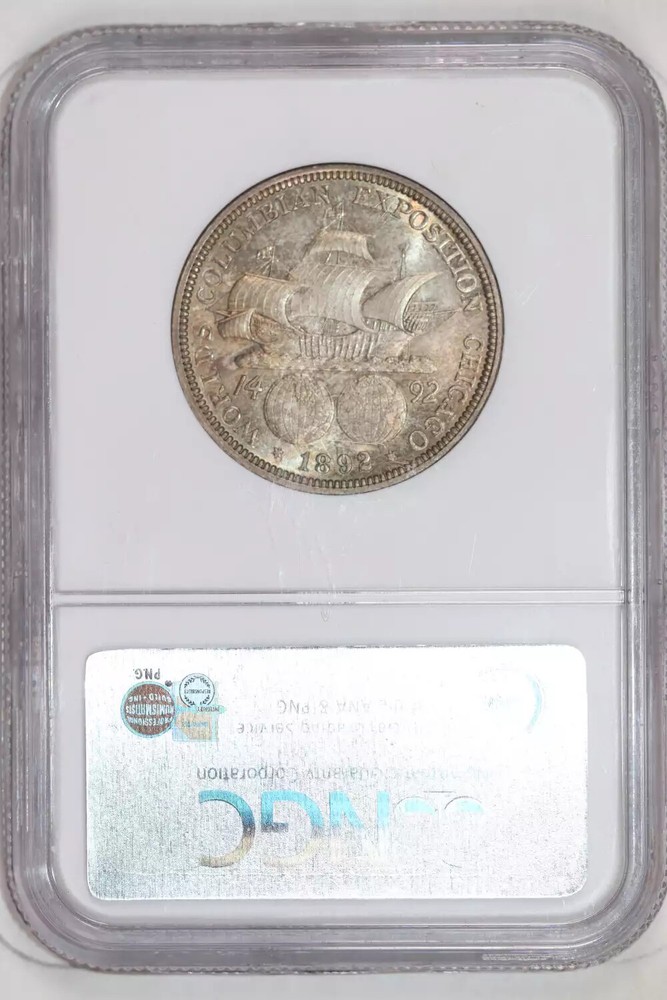1892 COLUMBIAN SILVER COMMEMORATIVE HALF DOLLAR NGC MS65