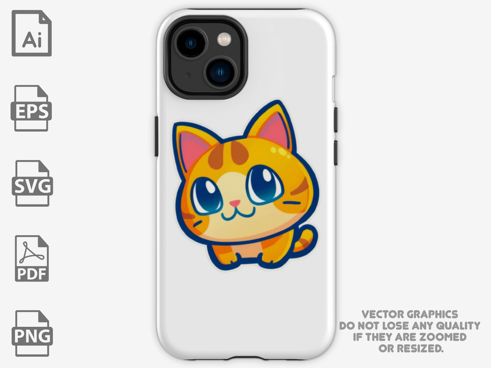 Cute Cat Vector Pack | Cat vector | Cat svg | Cute svg | Cute Cat design |
