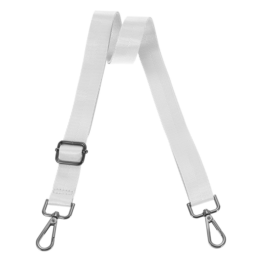 2.5cm Wide Shoulder Strap, Silver, Black Pull Core Buckle