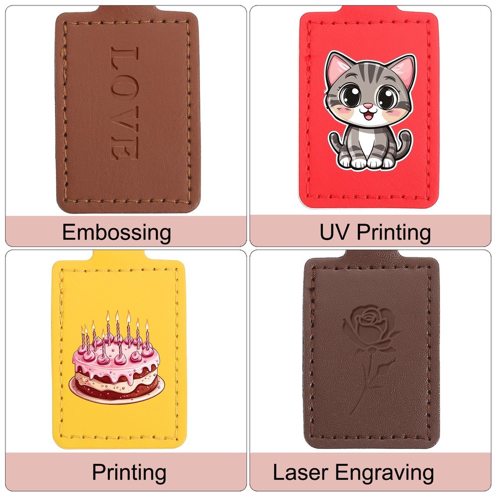 Engraving Keychain Blanks, 10Pcs Rectangle Leather Keychain Blanks, Yellow