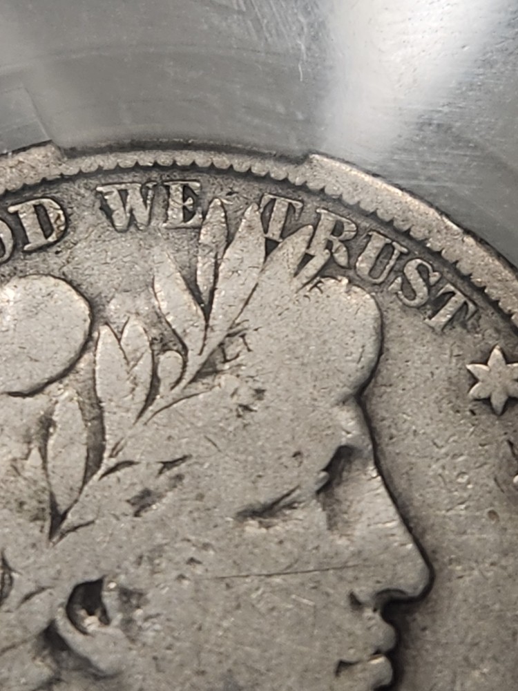 1901-s Barber half dollar CACG VG-8