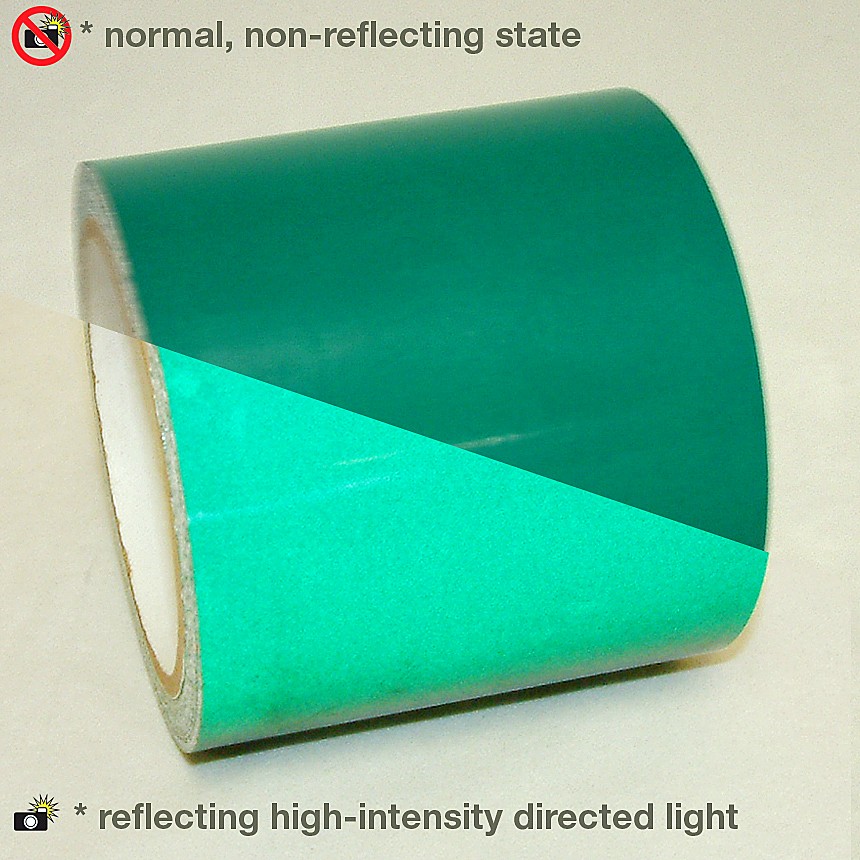 JVCC Engineering Grade Reflective Tape (REF-7): 4 in. x 30 ft. (Green)