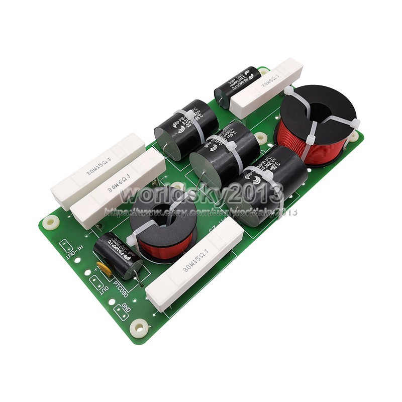 1x 1000W 2 Way High-Low Speaker Frequency Divider Filter Audio Crossover Board