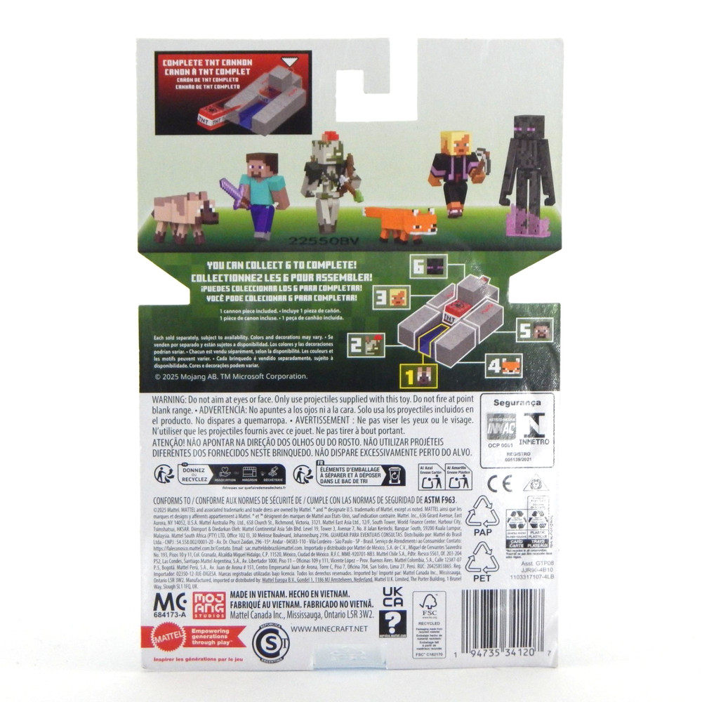 Minecraft Redstone Charged Chestnut Wolf Figure