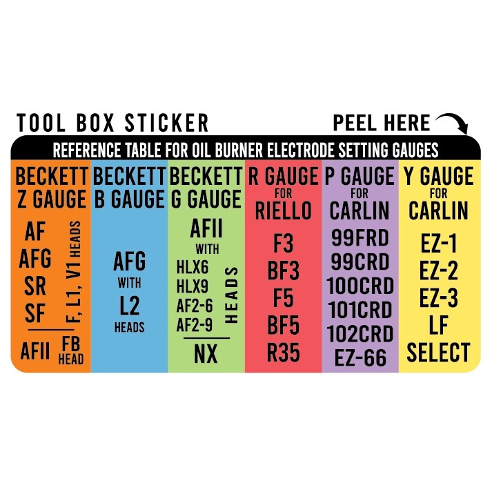 Beckett Z Setting Gauge Z2000 Nozzle & Electrode tool AF AFG SF SR AFII orange