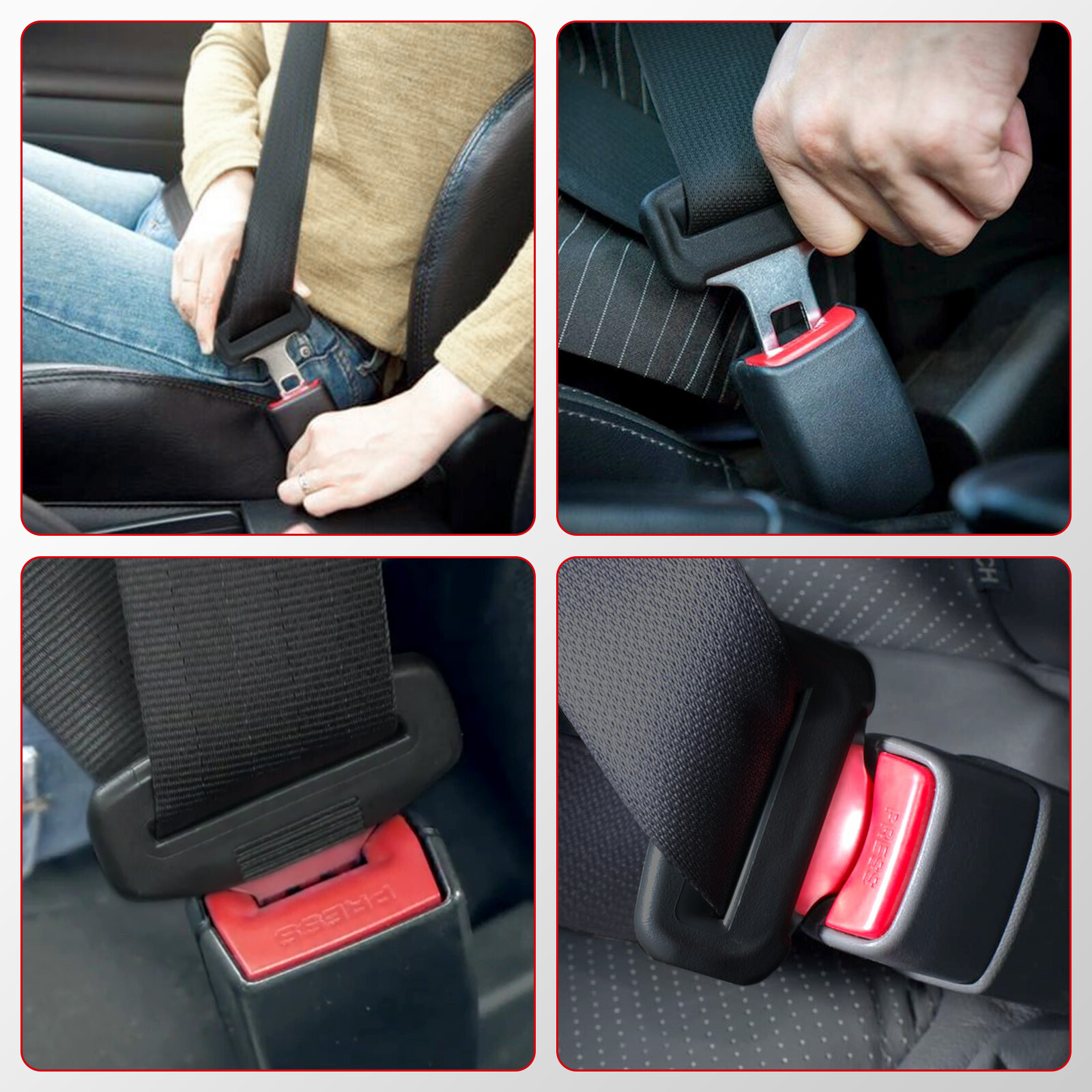 2 Pcs 3 Point Retractable Seat Belts for Jeep CJ YJ Wrangler 1982 1983 1984-1995