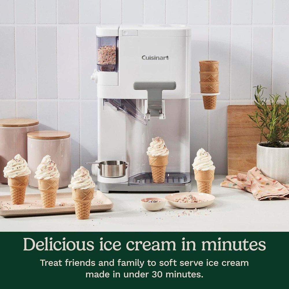 Ice Cream Maker Soft Serve Countertop Automatic Yogurt Freezer Machine