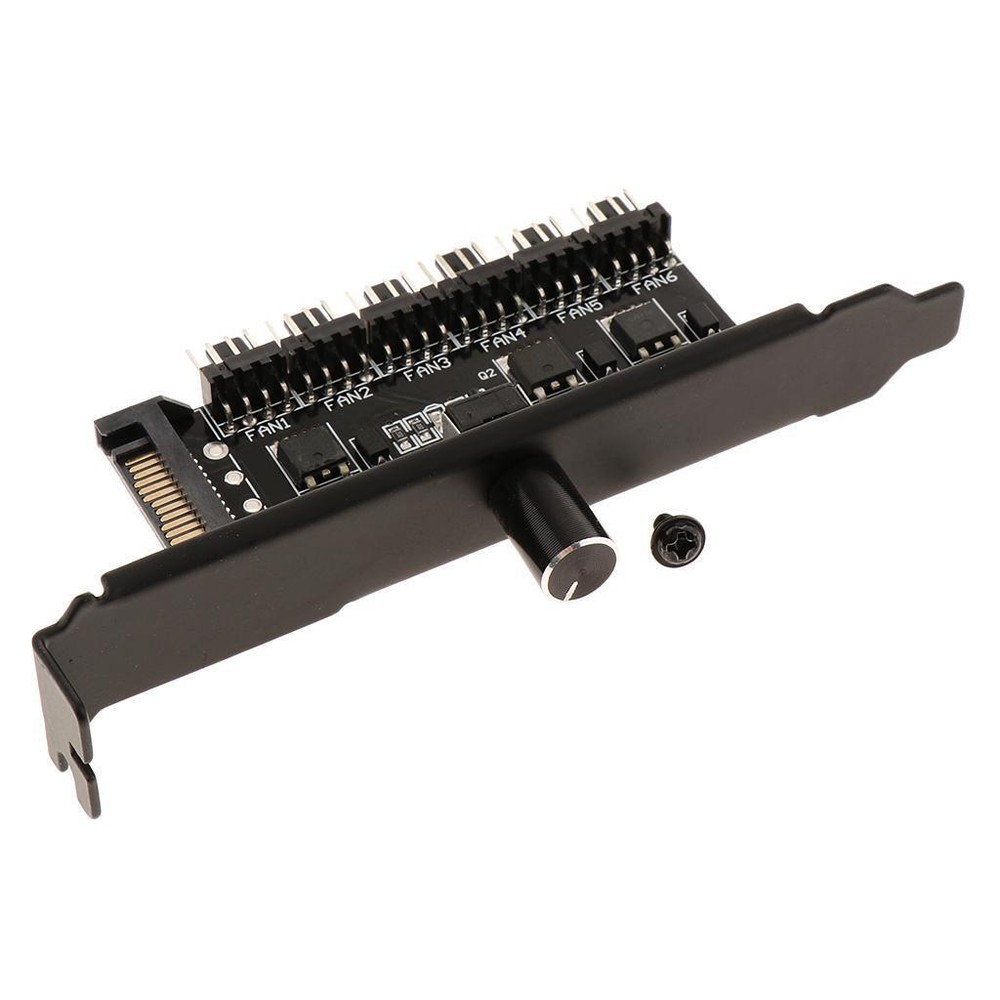 Power PCI PWM Cooling Fan Speed Temperature Controller Hub