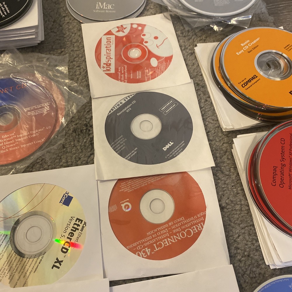 Vintage Computer Software Disc Lot Software Restore Operating Systems Games 250+
