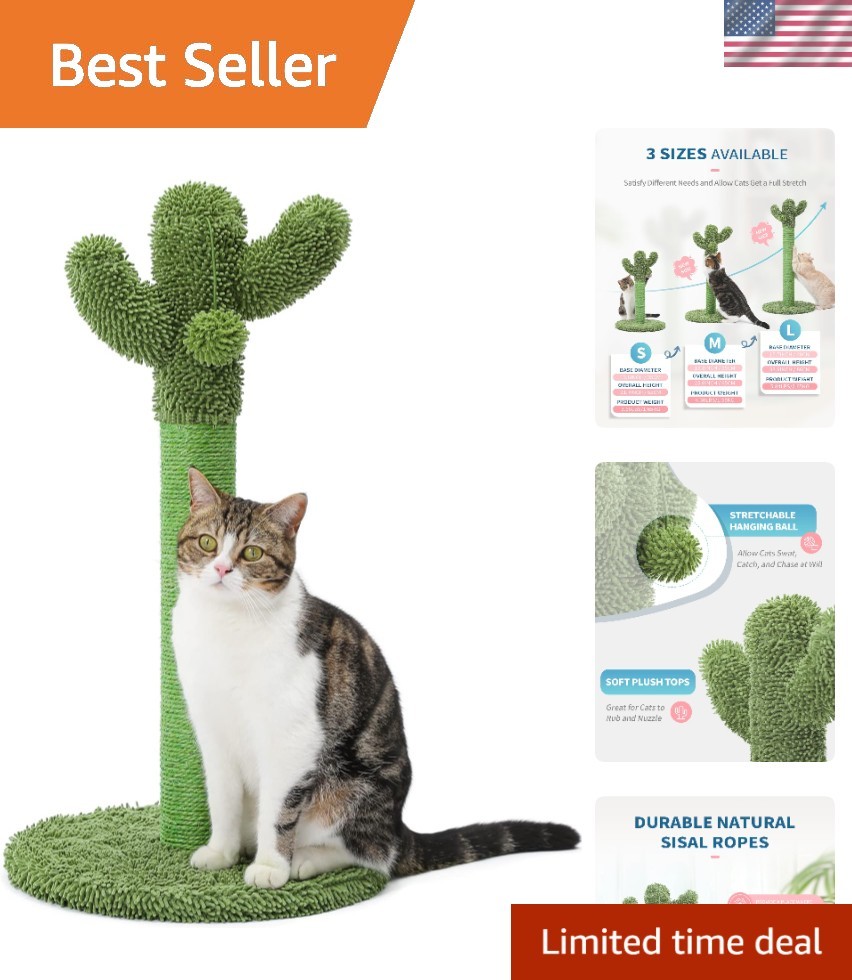 Multi-Functional 21.7" Cat Tree with Stable Base and Plush Ball for Kittens