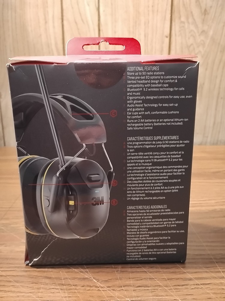 3M WorkTunes Connect AM-FM Wireless Hearing Protector with Bluetooth NIB