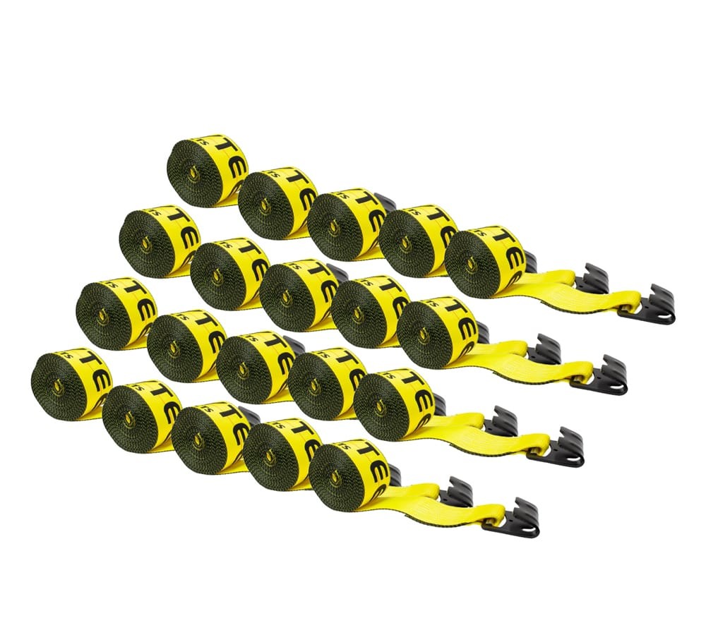 (20 Pack) 4 in. x 27 ft. Winch Strap with Flat Hook