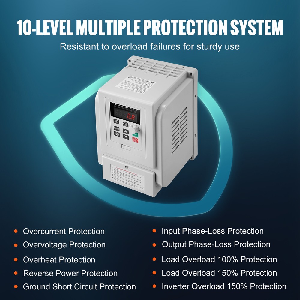 5HP 4KW 220V Variable Frequency Drive VFD for 3-Phase Motor Speed Control