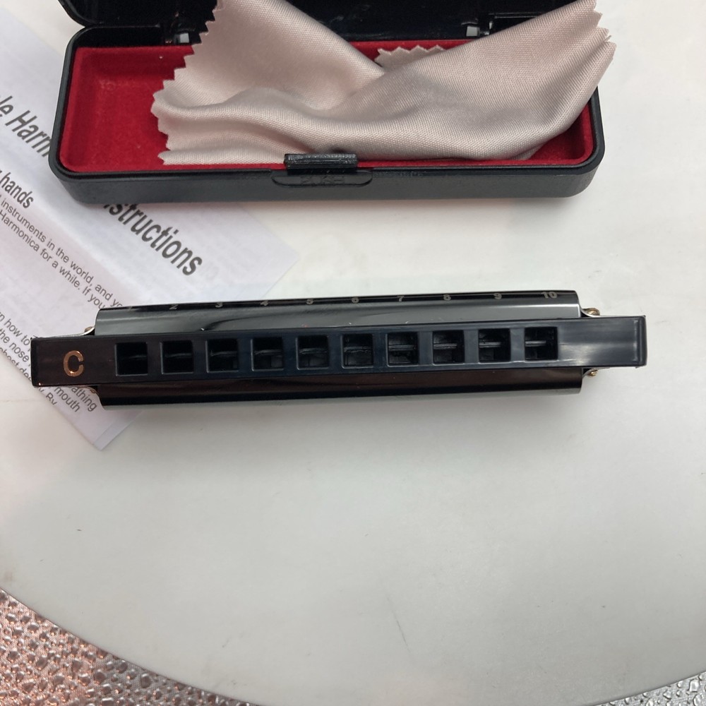 NEUMA Professional Blues Harmonica with Case Portable NEW Open Box