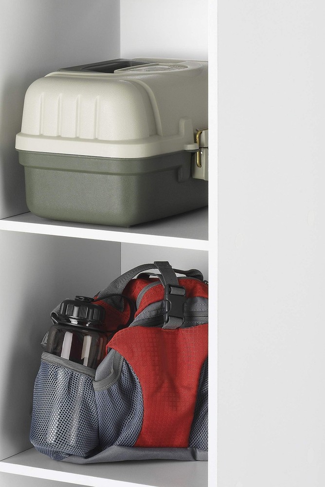 Whitmor 3 Cube Bookcase 3 Tier Stackable MDF Shelving Open Storage Organizer Whi