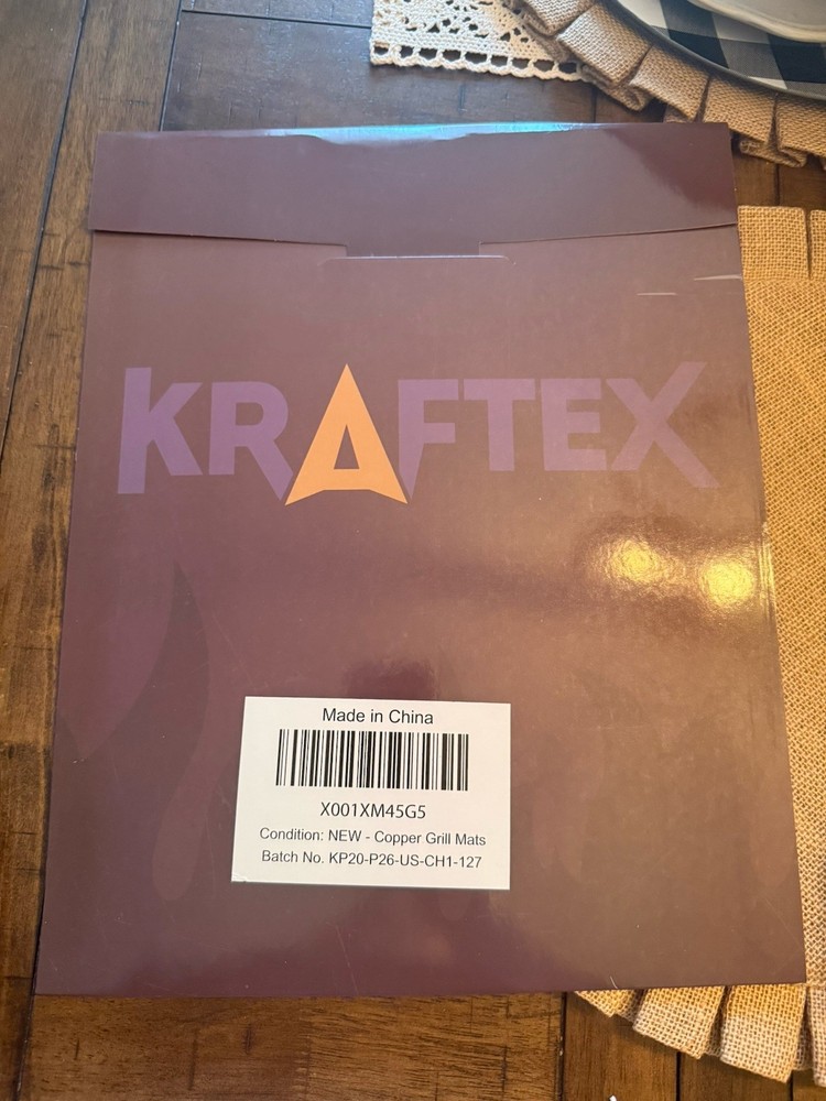 Kraftex Copper Grill Mats Reusable 4 Pack