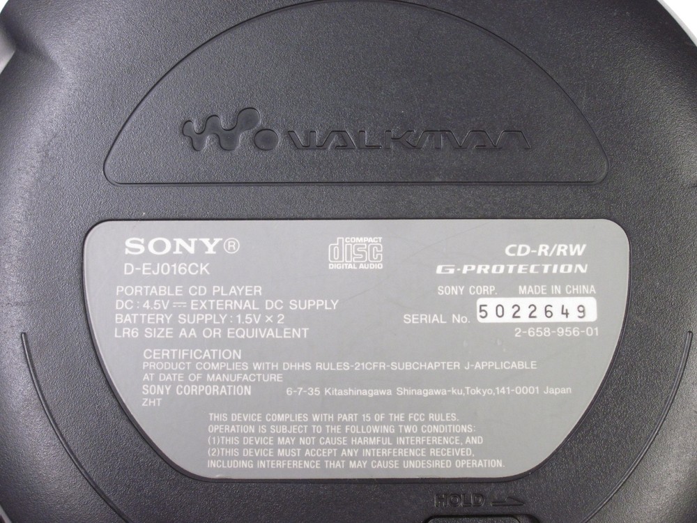 Sony Walkman D-EJ016CK CD Player