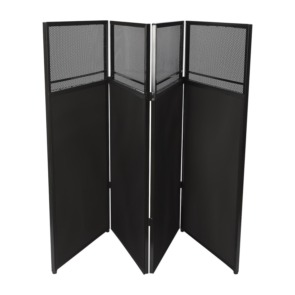 Portable DJ Event Booth Facade Foldable Controller Stand DJ Display Stand Black