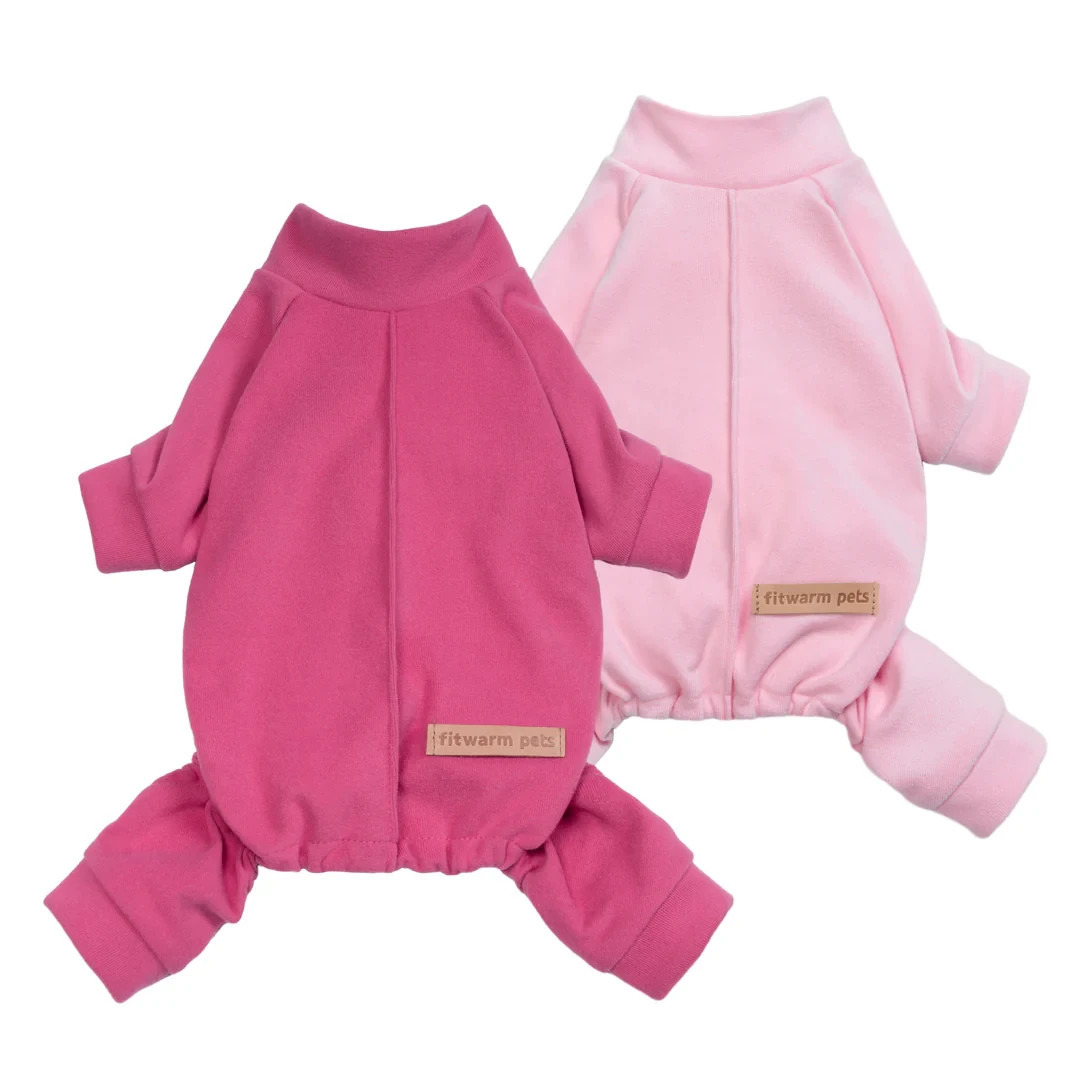 Pack of 2 FitWarm Pink Thermal Dog Pajamas Sleepwear Pink & Rose Size XS-L NEW